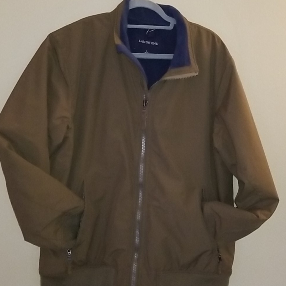 Lands End Warm Up Fleece Lined Jacket
